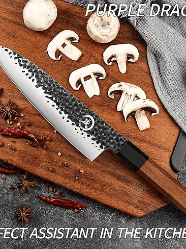 🔪 Cuchillo Profesional Forjado de Acero Inoxidable Alto Carbono 1