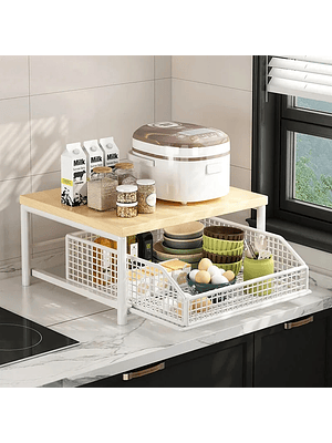 🏡 Organizador Multiuso con Canastillas Deslizantes – Optimiza tu Cocina con Estilo