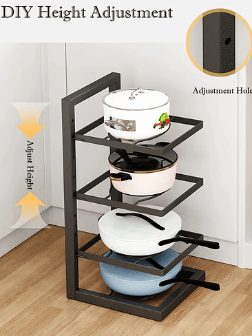 🍳 Organizador de Ollas y Sartenes Ajustable – Maximiza el Espacio Bajo tu Lavaplatos 4