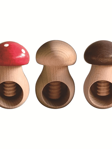 Wooden Mushroom-shaped Walnut Cracker Creative Wooden Mushroom Nut Shell Opener Multi-functional Clamping Tool for Peeling Walnu 6