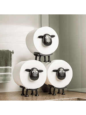 🐑 PORTA PAPEL HIGIÉNICO DISEÑO OVEJA DOBLE – ORIGINAL Y DECORATIVO
