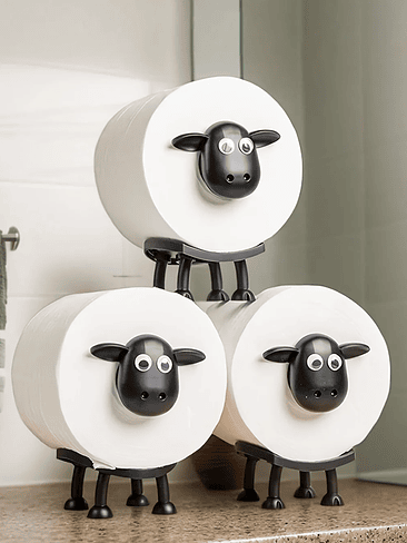🐑 PORTA PAPEL HIGIÉNICO DISEÑO OVEJA DOBLE – ORIGINAL Y DECORATIVO 1