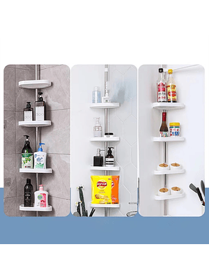 🛁✨ ¡¡¡REPISA ESQUINERA TELESCÓPICA MULTINIVEL – MÁXIMA ORGANIZACIÓN SIN PERFORAR!!! ✨🛁