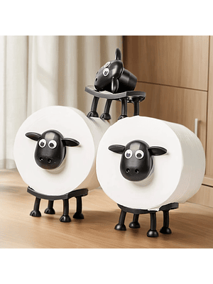 🐑 PORTA PAPEL HIGIÉNICO DISEÑO OVEJA DOBLE – ORIGINAL Y DECORATIVO