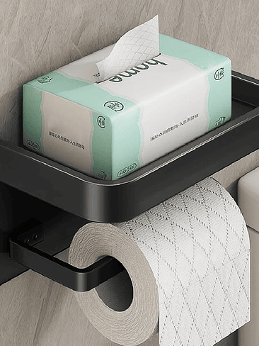 🖤 PORTARROLLO DE BAÑO MULTIFUNCIONAL CON REPISA SUPERIOR 🖤 1