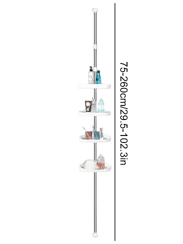 🛁✨ ¡¡¡REPISA ESQUINERA TELESCÓPICA MULTINIVEL – MÁXIMA ORGANIZACIÓN SIN PERFORAR!!! ✨🛁 4
