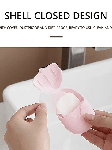 🧼✨ PORTA JABÓN CON LÁMINAS DE JABÓN INDIVIDUALES – 50 PIEZAS 3