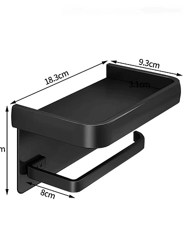 🖤 PORTARROLLO DE BAÑO MULTIFUNCIONAL CON REPISA SUPERIOR 🖤 4