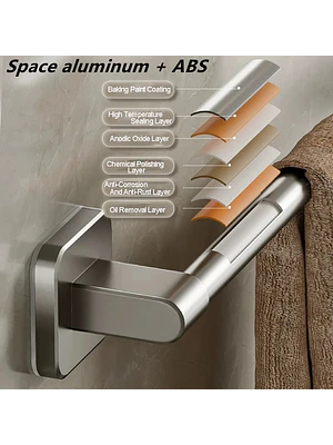 🚿 Toallero Adhesivo de Pared – ¡Instalación sin Perforaciones!