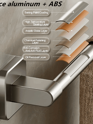 🚿 Toallero Adhesivo de Pared – ¡Instalación sin Perforaciones! 2