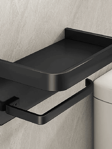 🖤 PORTARROLLO DE BAÑO MULTIFUNCIONAL CON REPISA SUPERIOR 🖤 5