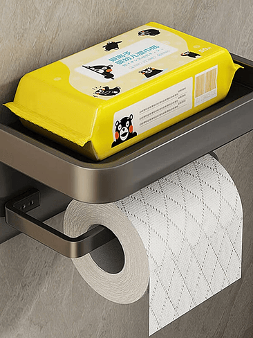 🖤 PORTARROLLO DE BAÑO MULTIFUNCIONAL CON REPISA SUPERIOR 🖤 6