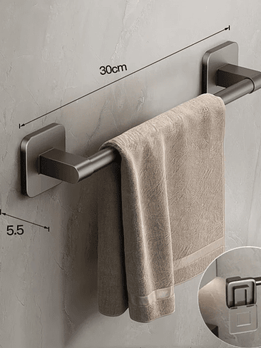 🚿 Toallero Adhesivo de Pared – ¡Instalación sin Perforaciones! 11