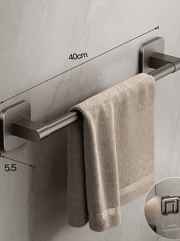 🚿 Toallero Adhesivo de Pared – ¡Instalación sin Perforaciones! 12