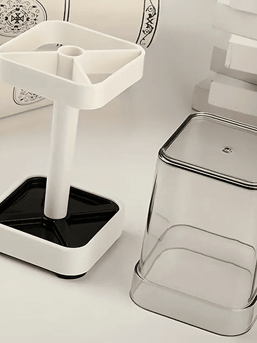 🦷 DISPENSADOR AUTOMÁTICO DE PASTA DENTAL + PORTA CEPILLOS SQUARE 4