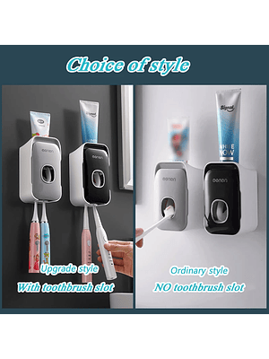 ⚡🧴 ¡¡¡DISPENSADOR AUTOMÁTICO DE PASTA DE DIENTES + ORGANIZADOR DE CEPILLOS – HIGIENE MODERNA Y SIN DESORDEN!!! 🧴⚡