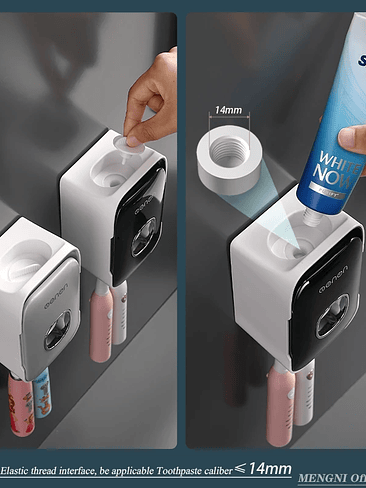 ⚡🧴 ¡¡¡DISPENSADOR AUTOMÁTICO DE PASTA DE DIENTES + ORGANIZADOR DE CEPILLOS – HIGIENE MODERNA Y SIN DESORDEN!!! 🧴⚡ 3