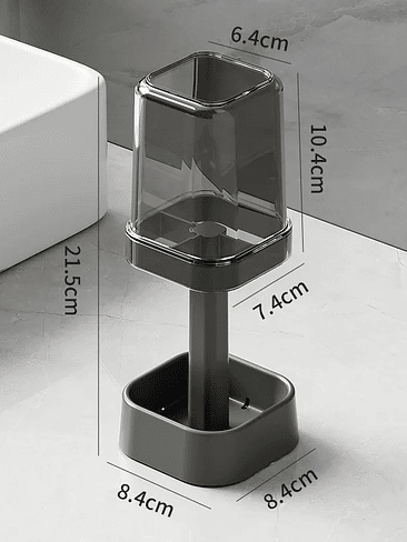 🦷 DISPENSADOR AUTOMÁTICO DE PASTA DENTAL + PORTA CEPILLOS SQUARE 8