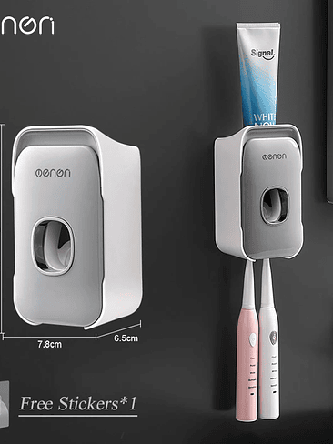 ⚡🧴 ¡¡¡DISPENSADOR AUTOMÁTICO DE PASTA DE DIENTES + ORGANIZADOR DE CEPILLOS – HIGIENE MODERNA Y SIN DESORDEN!!! 🧴⚡ 10