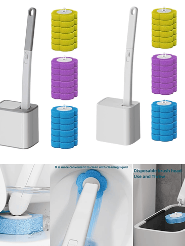 🚽✨ KIT ESCOBILLA WC + DISPENSADOR DE PASTILLAS LIMPIADORAS – LIMPIEZA MODERNA Y SIN DESORDEN ✨🚽 6