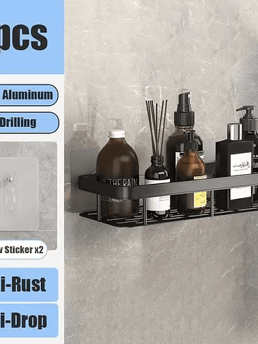 🛁🔥 ¡¡¡REPISA ORGANIZADORA DE BAÑO SIN PERFORACIÓN – RESISTENTE, MODERNA Y ULTRA PRÁCTICA!!! 🔥🛁 11