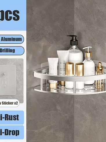 🛁🔥 ¡¡¡REPISA ORGANIZADORA DE BAÑO SIN PERFORACIÓN – RESISTENTE, MODERNA Y ULTRA PRÁCTICA!!! 🔥🛁 13