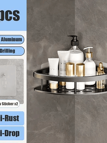 🛁🔥 ¡¡¡REPISA ORGANIZADORA DE BAÑO SIN PERFORACIÓN – RESISTENTE, MODERNA Y ULTRA PRÁCTICA!!! 🔥🛁 15