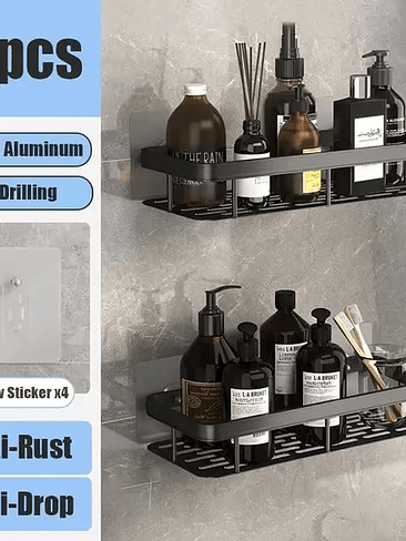 🛁🔥 ¡¡¡REPISA ORGANIZADORA DE BAÑO SIN PERFORACIÓN – RESISTENTE, MODERNA Y ULTRA PRÁCTICA!!! 🔥🛁 16