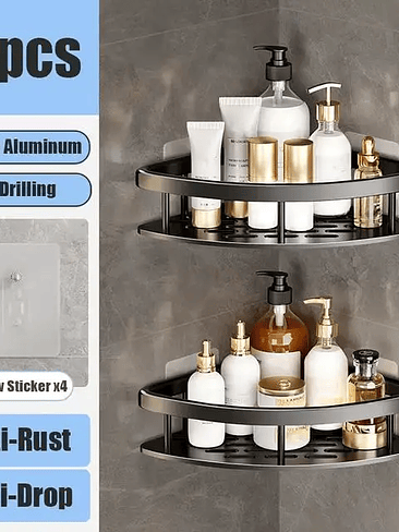 🛁🔥 ¡¡¡REPISA ORGANIZADORA DE BAÑO SIN PERFORACIÓN – RESISTENTE, MODERNA Y ULTRA PRÁCTICA!!! 🔥🛁 19