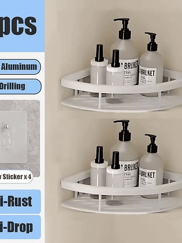 🛁🔥 ¡¡¡REPISA ORGANIZADORA DE BAÑO SIN PERFORACIÓN – RESISTENTE, MODERNA Y ULTRA PRÁCTICA!!! 🔥🛁 23