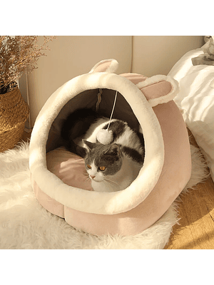 🐱🏠 CAMA CUEVA PREMIUM PARA GATOS – DISEÑO ACOGEDOR Y DIVERTIDO