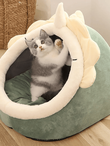 🐱🏠 CAMA CUEVA PREMIUM PARA GATOS – DISEÑO ACOGEDOR Y DIVERTIDO 9