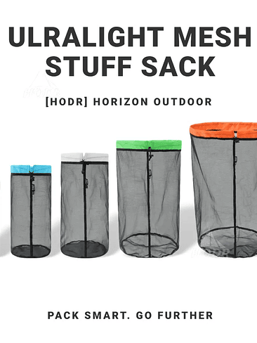 🏕️ ULTRALIGHT MESH STUFF SACK – ORGANIZA, RESPIRA Y VIAJA MÁS LIVIANO 1
