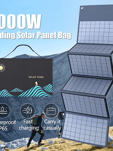 ☀️ PANEL SOLAR PLEGABLE 4 SECCIONES – 10.000W DE POTENCIA ☀️ 1
