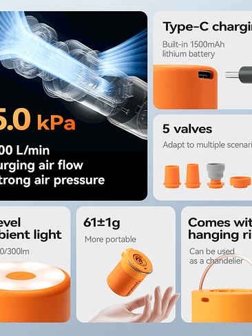 🔥 BOMBA DE AIRE PORTÁTIL QUNATURE 3.0 – ULTRACOMPACTA Y POTENTE 🔥 3