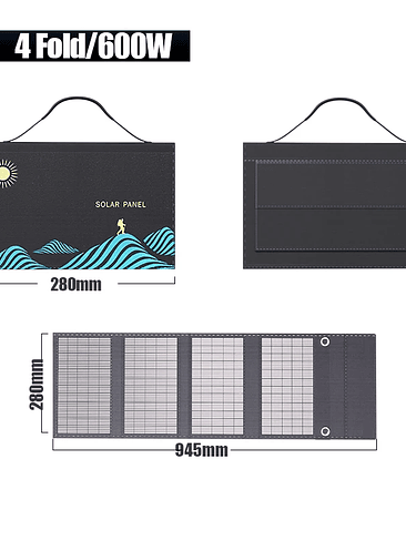 ☀️ PANEL SOLAR PLEGABLE 4 SECCIONES – 10.000W DE POTENCIA ☀️ 7