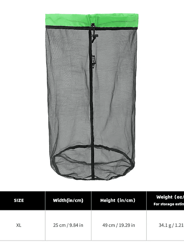 🏕️ ULTRALIGHT MESH STUFF SACK – ORGANIZA, RESPIRA Y VIAJA MÁS LIVIANO 12