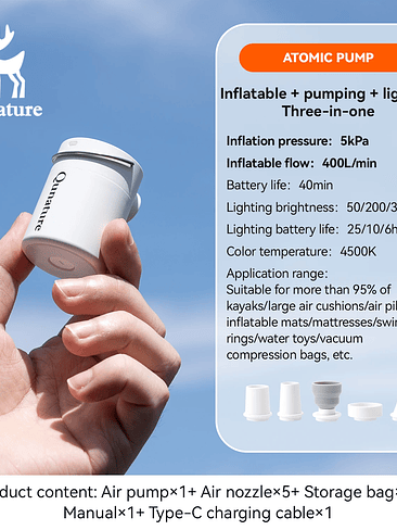 🔥 BOMBA DE AIRE PORTÁTIL QUNATURE 3.0 – ULTRACOMPACTA Y POTENTE 🔥 9