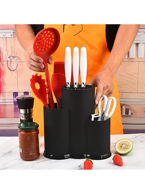 🔥🔪 ¡ORGANIZADOR DE CUCHILLOS Y UTENSILIOS 2 EN 1 PREMIUM!