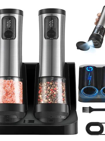 🔥✨Molino Eléctrico de Sal y Pimienta Recargable Premium🔥✨ 1
