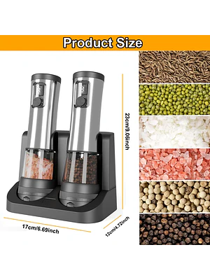 🔥✨Molino Eléctrico de Sal y Pimienta Recargable Premium🔥✨