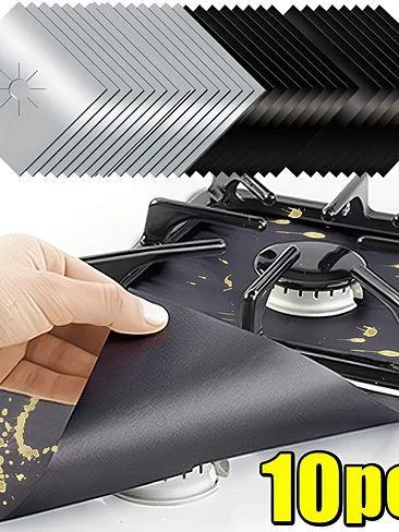 🔥🛡️ ¡PROTECTOR DE COCINA ANTIGRASA REUTILIZABLE PREMIUM! (GRIS & NEGRO) 🛡️🔥 1