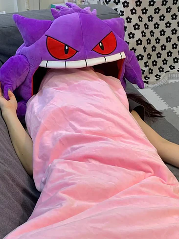 🎯🔥 PELUCHE GIGANTE GENGAR + MANTA / KIRBY ALMOHADA  – ¡EL REGALO PERFECTO QUE TODOS QUIEREN! 🔥🎯 6