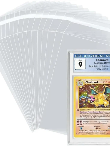 Card Sleeves 100pcs Graded Card Sleeves Resalable Card Sleeves for PSA Sports Cards Slabs Baseball Football Gaming BGS Collector 1