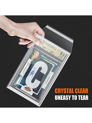 Card Sleeves 100pcs Graded Card Sleeves Resalable Card Sleeves for PSA Sports Cards Slabs Baseball Football Gaming BGS Collector