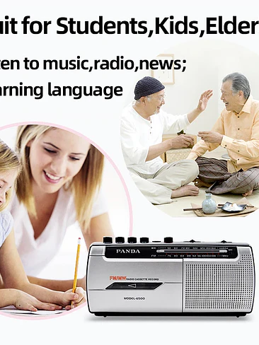 📻 ¡REPRODUCTOR DE CASSETTE, GRABADOR Y RADIO MULTIBANDA PANDA 6500! 📼✨ 2