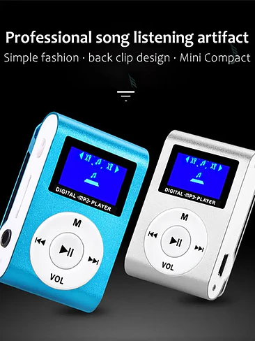 🎧 ¡MINI REPRODUCTOR DE MÚSICA MP3 PORTÁTIL CON PANTALLA LCD Y CLIP TRASERO! 🏃‍♂️🎵 1
