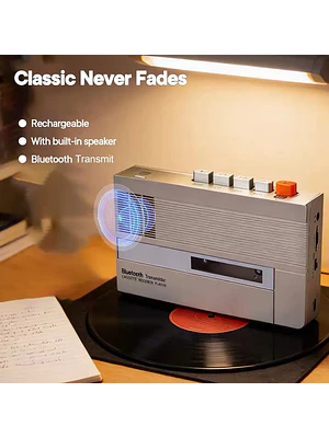 📟 ¡GRABADORA Y REPRODUCTOR DE CASSETTE PORTÁTIL WALKMAN VINTAGE CON TRANSMISOR BLUETOOTH! 📻✨