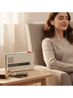 📟 ¡GRABADORA Y REPRODUCTOR DE CASSETTE PORTÁTIL WALKMAN VINTAGE CON TRANSMISOR BLUETOOTH! 📻✨
