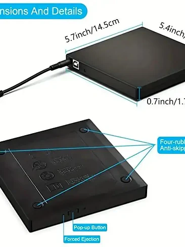 🔥💻 UNIDAD EXTERNA DVD RW / CD – LECTOR Y GRABADOR ÓPTICO USB 💻🔥 5